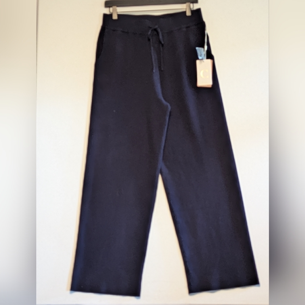 Cyrus Navy Wide-Leg Trousers Pants Sweater Quality Women's Medium NWT Versatile